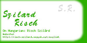 szilard risch business card